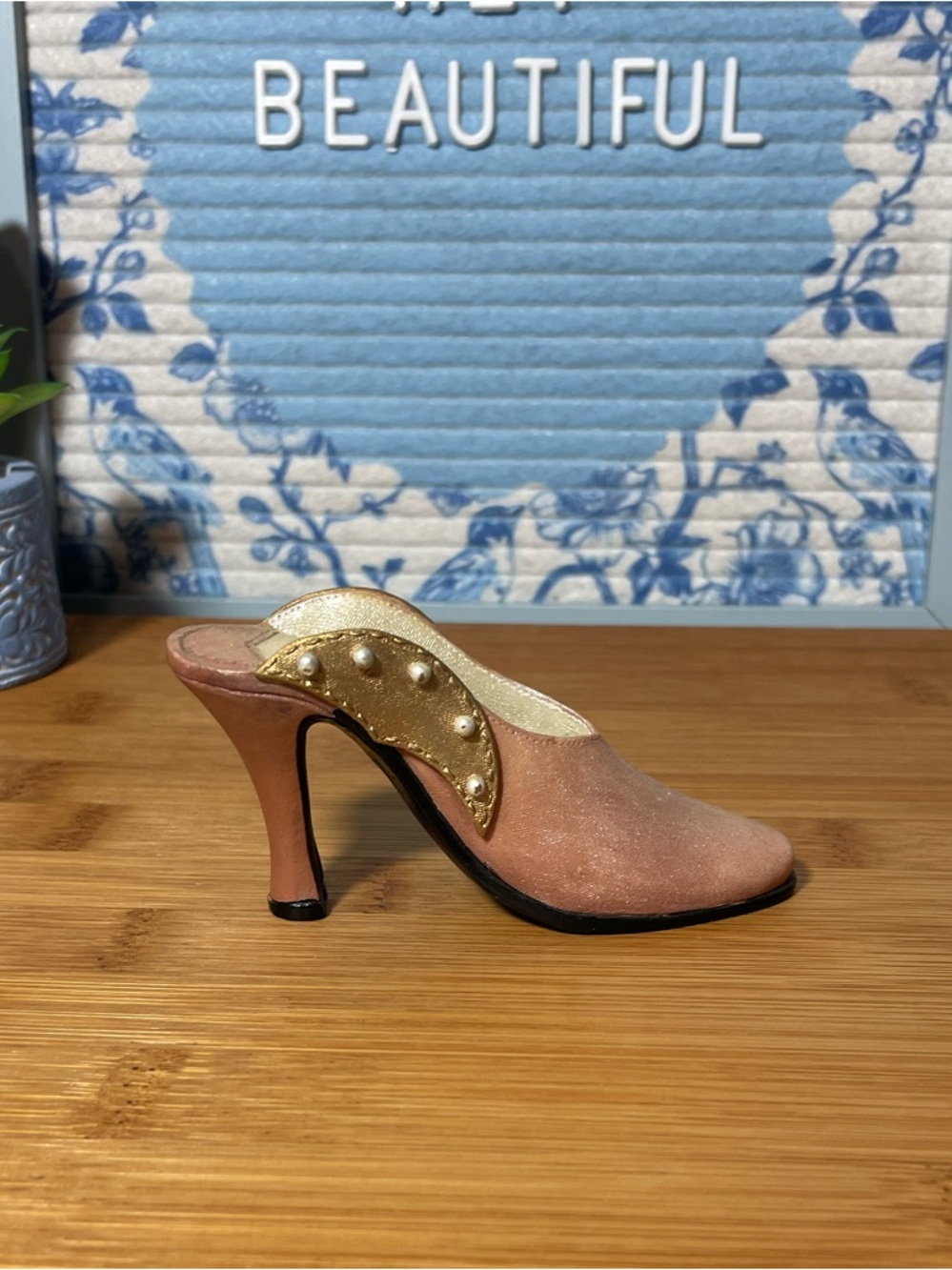 Vintage Inspired Resin High Heel Figurine
